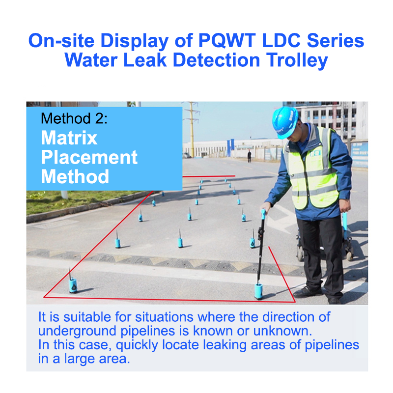 PQWT-LDC Leak Detection Trolley For Outdoor 9m Depth Pipeline Water Leak Detector Plumbing Equipment Engineering Network System Construction Decoration Work